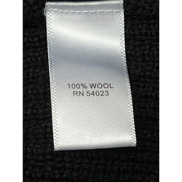 Banana Republic Mens Black Size XL 1/4 Snap Zip Sweater 100% Wool Ribbed Soft - Picture 5 of 12